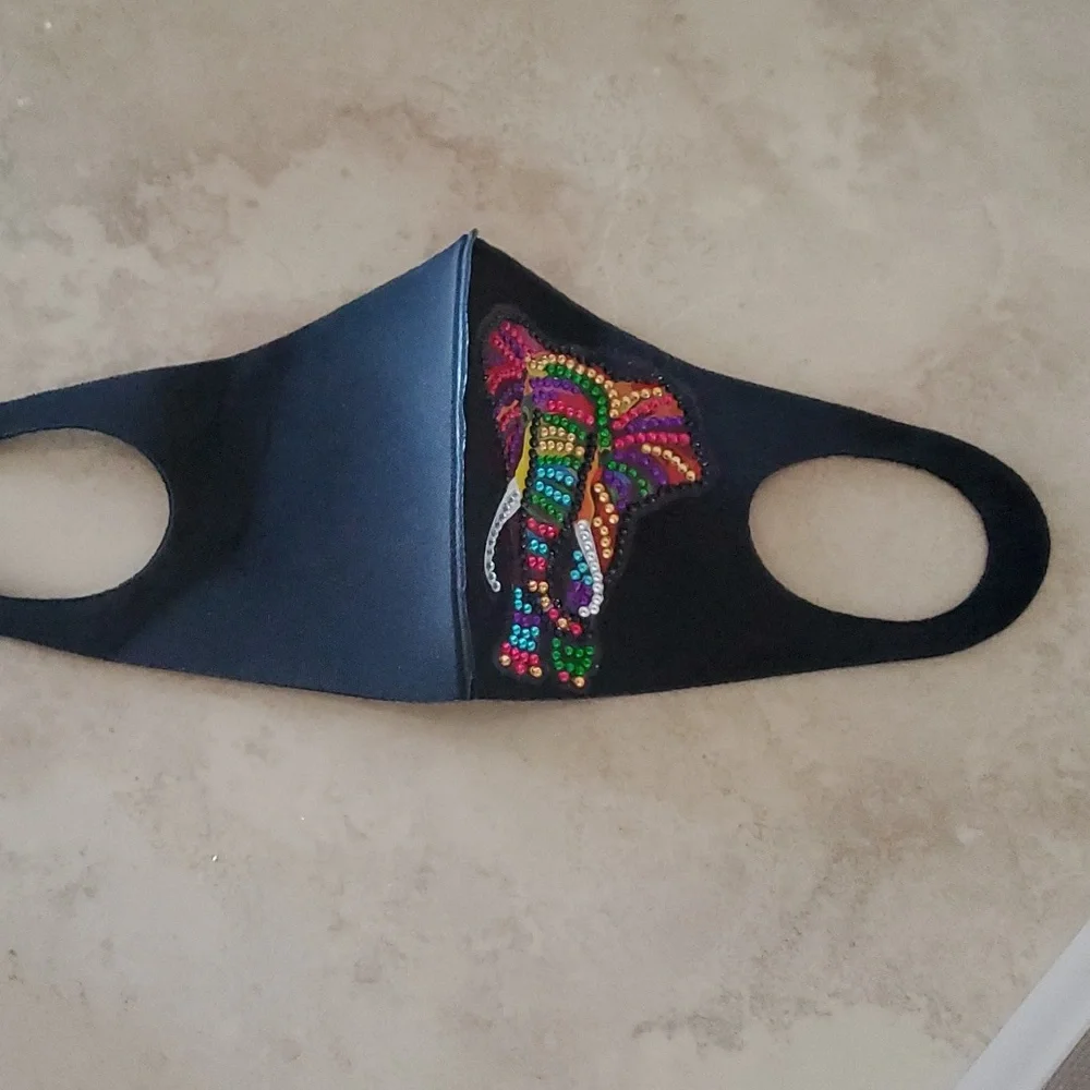 Elephant Jeweled Facemask nwot